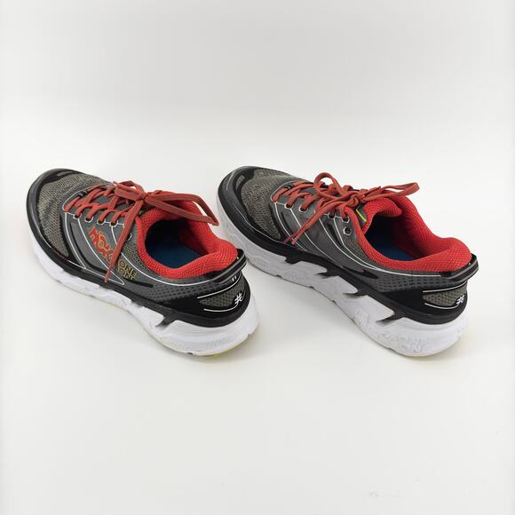 Hoka One One Conquest 3 Road Running Shoes Men’s 9.5 Black/Red Athletic Sneakers - Picture 4 of 11